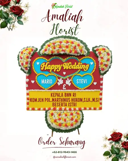 Papan Bunga Pernikahan Krandon Lor